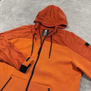 Under Armour Swacket Jacket Mens 2XL Orange Full Zip Hooded Athletic Outdoor